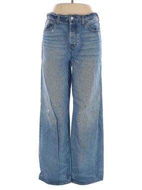 Madewell Low-Slung Baggy Denim Jeans - classic denim with Contrast Stitching